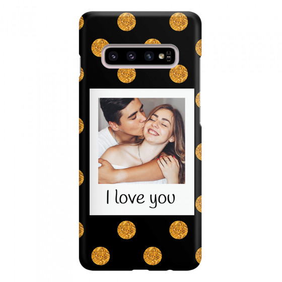 SAMSUNG - Galaxy S10 Plus - 3D Snap Case - Single Love Dots Photo
