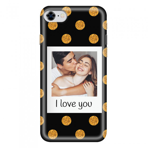 APPLE - iPhone 8 - Soft Clear Case - Single Love Dots Photo