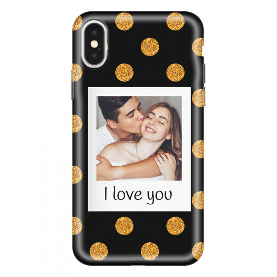 APPLE - iPhone X - Soft Clear Case - Single Love Dots Photo