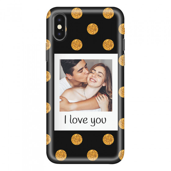 APPLE - iPhone XS Max - Soft Clear Case - Single Love Dots Photo