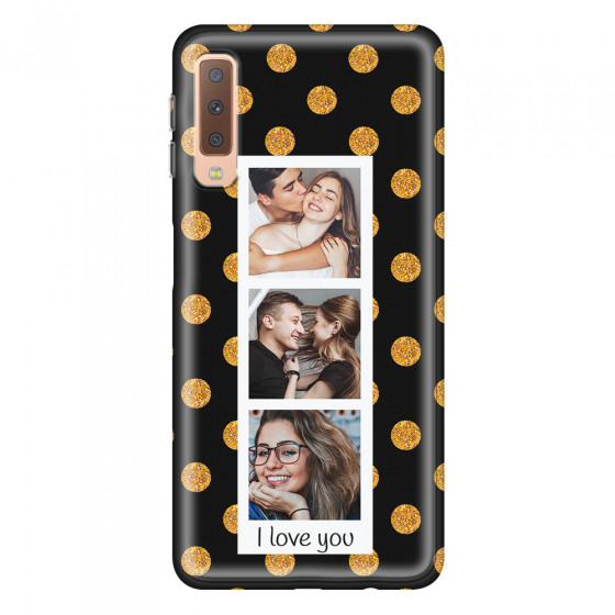 SAMSUNG - Galaxy A7 2018 - Soft Clear Case - Triple Love Dots Photo