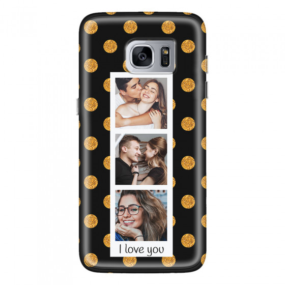 SAMSUNG - Galaxy S7 Edge - Soft Clear Case - Triple Love Dots Photo
