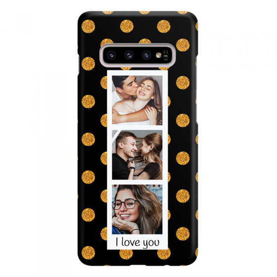 SAMSUNG - Galaxy S10 Plus - 3D Snap Case - Triple Love Dots Photo