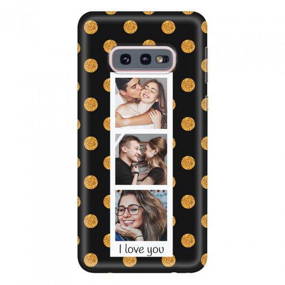 SAMSUNG - Galaxy S10e - Soft Clear Case - Triple Love Dots Photo