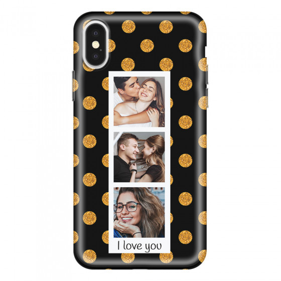 APPLE - iPhone X - Soft Clear Case - Triple Love Dots Photo
