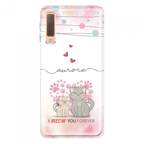 SAMSUNG - Galaxy A7 2018 - Soft Clear Case - I Meow You Forever