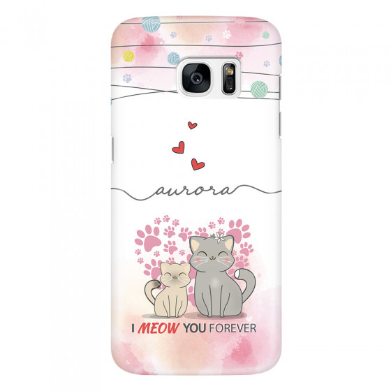 SAMSUNG - Galaxy S7 Edge - 3D Snap Case - I Meow You Forever