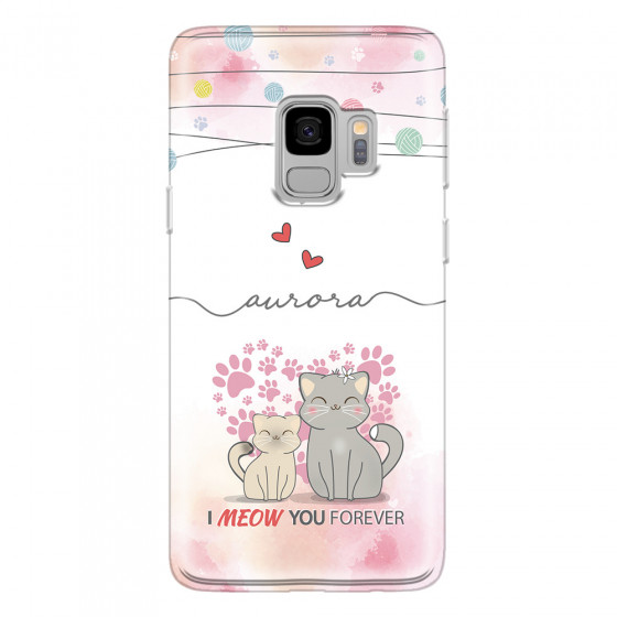 SAMSUNG - Galaxy S9 - Soft Clear Case - I Meow You Forever