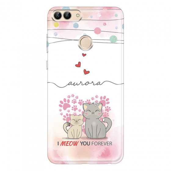 HUAWEI - P Smart 2018 - Soft Clear Case - I Meow You Forever