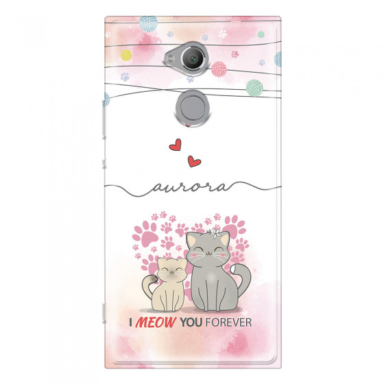 SONY - Sony XA2 Ultra - Soft Clear Case - I Meow You Forever