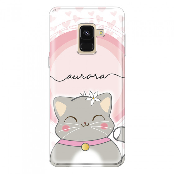 SAMSUNG - Galaxy A8 - Soft Clear Case - Kitten Handwritten