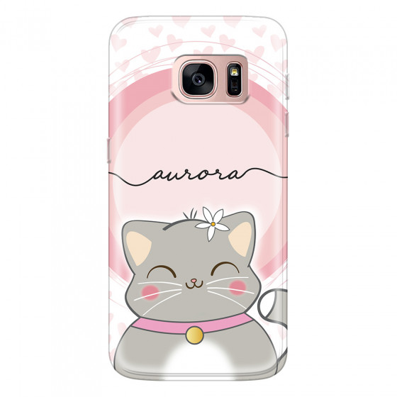 SAMSUNG - Galaxy S7 - Soft Clear Case - Kitten Handwritten