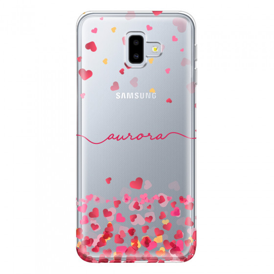 SAMSUNG - Galaxy J6 Plus - Soft Clear Case - Scattered Hearts