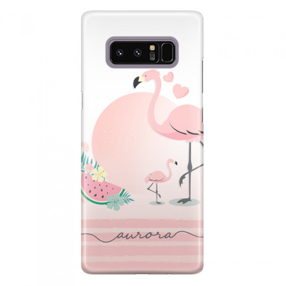 Shop by Style - Custom Photo Cases - SAMSUNG - Galaxy Note 8 - 3D Snap Case - Flamingo Vibes Handwritten