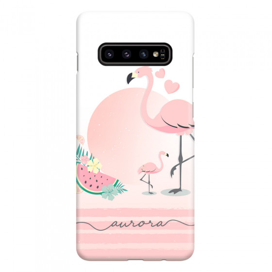 SAMSUNG - Galaxy S10 - 3D Snap Case - Flamingo Vibes Handwritten