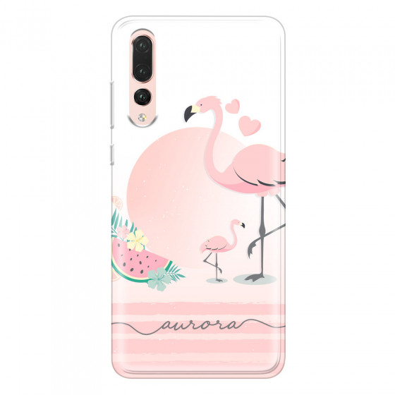 HUAWEI - P20 Pro - Soft Clear Case - Flamingo Vibes Handwritten