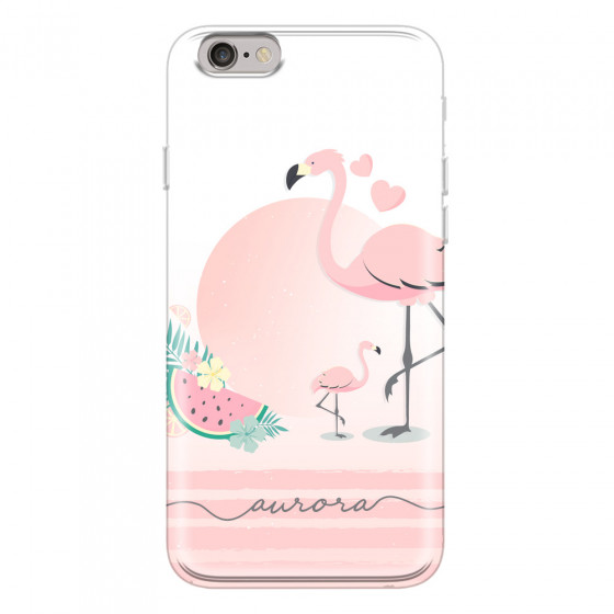 APPLE - iPhone 6S Plus - Soft Clear Case - Flamingo Vibes Handwritten