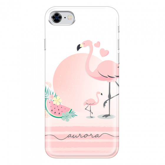 APPLE - iPhone 8 - Soft Clear Case - Flamingo Vibes Handwritten