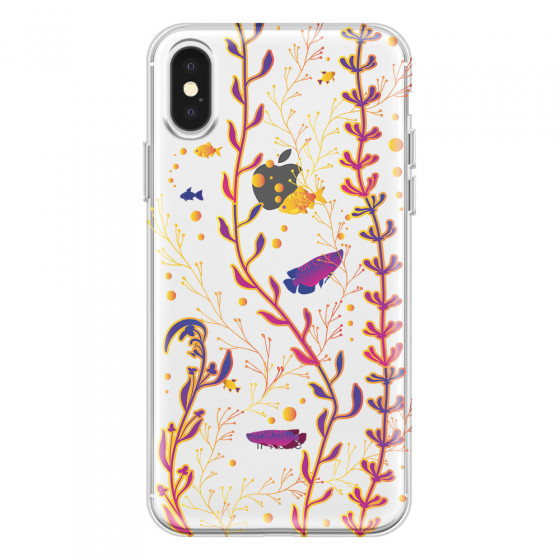 APPLE - iPhone X - Soft Clear Case - Clear Underwater World