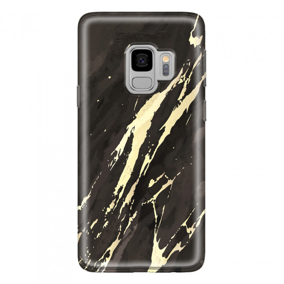SAMSUNG - Galaxy S9 - Soft Clear Case - Marble Ivory Black