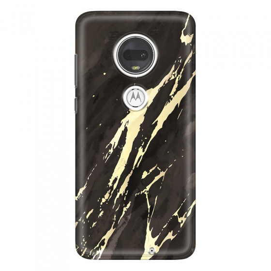 MOTOROLA by LENOVO - Moto G7 - Soft Clear Case - Marble Ivory Black