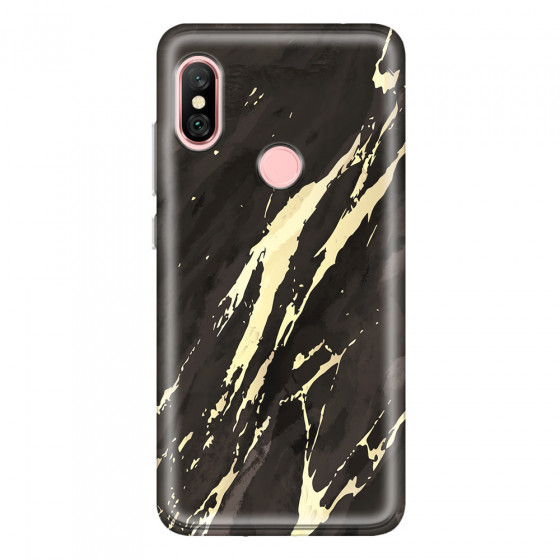 XIAOMI - Redmi Note 6 Pro - Soft Clear Case - Marble Ivory Black