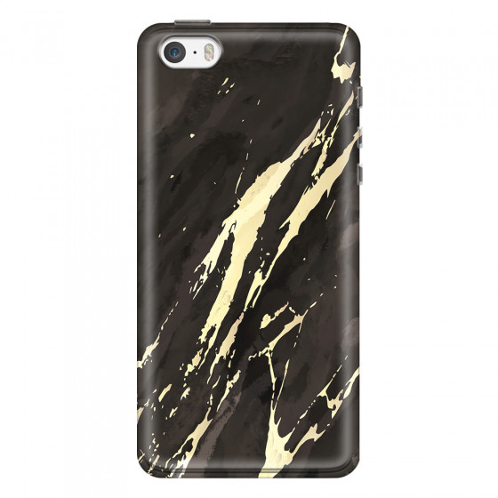 APPLE - iPhone 5S - Soft Clear Case - Marble Ivory Black