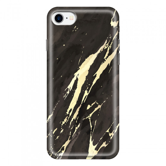 APPLE - iPhone 7 - Soft Clear Case - Marble Ivory Black
