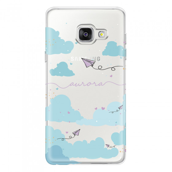 SAMSUNG - Galaxy A5 2017 - Soft Clear Case - Up in the Clouds Purple