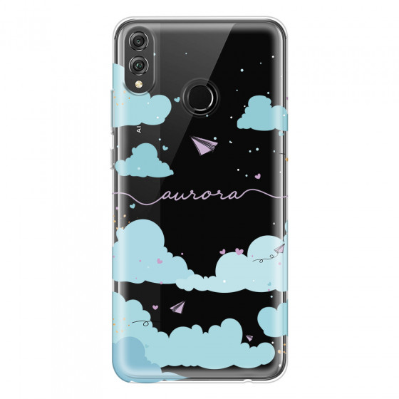 HONOR - Honor 8X - Soft Clear Case - Up in the Clouds Purple
