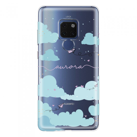 HUAWEI - Mate 20 - Soft Clear Case - Up in the Clouds Purple