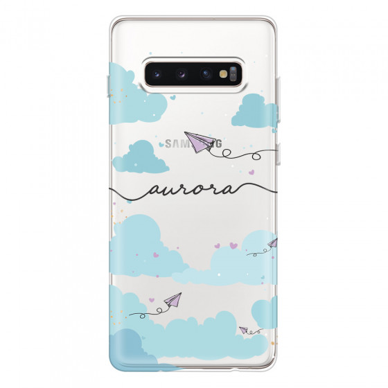 SAMSUNG - Galaxy S10 Plus - Soft Clear Case - Up in the Clouds