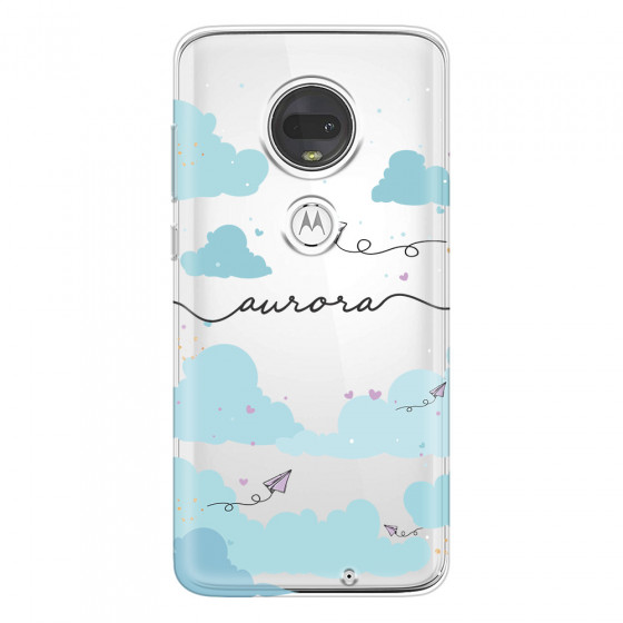MOTOROLA by LENOVO - Moto G7 - Soft Clear Case - Up in the Clouds