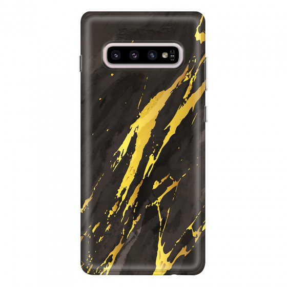 SAMSUNG - Galaxy S10 - Soft Clear Case - Marble Castle Black
