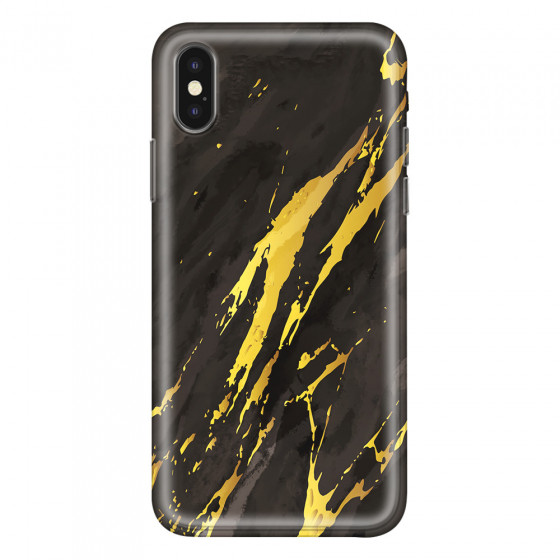 APPLE - iPhone XS Max - Soft Clear Case - Marble Castle Black
