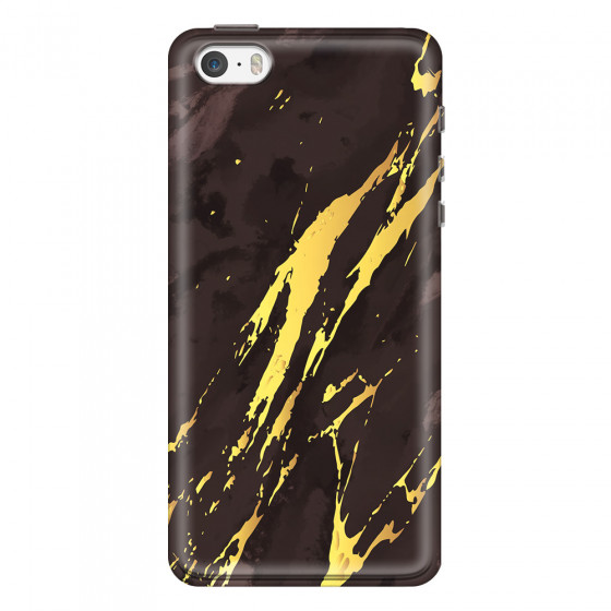 APPLE - iPhone 5S - Soft Clear Case - Marble Royal Black