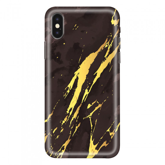 APPLE - iPhone XS Max - Soft Clear Case - Marble Royal Black