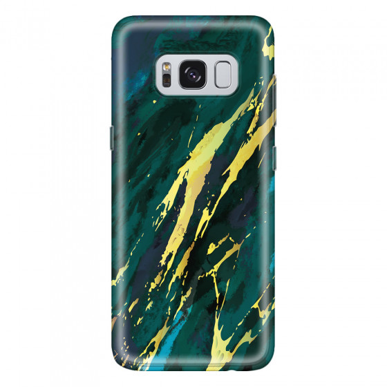 SAMSUNG - Galaxy S8 Plus - Soft Clear Case - Marble Emerald Green