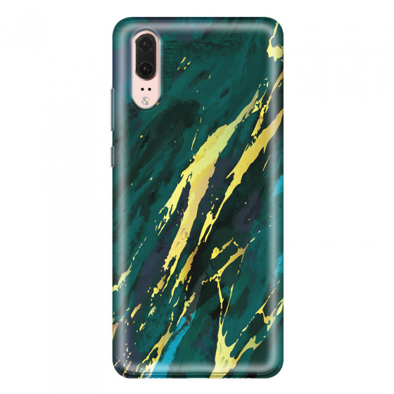 HUAWEI - P20 - Soft Clear Case - Marble Emerald Green