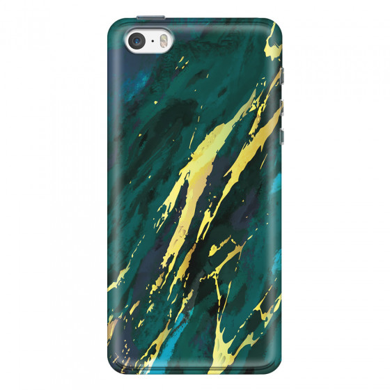 APPLE - iPhone 5S - Soft Clear Case - Marble Emerald Green
