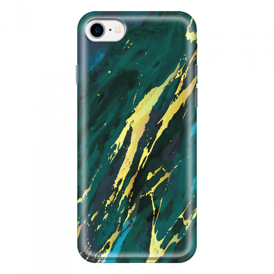 APPLE - iPhone 7 - Soft Clear Case - Marble Emerald Green