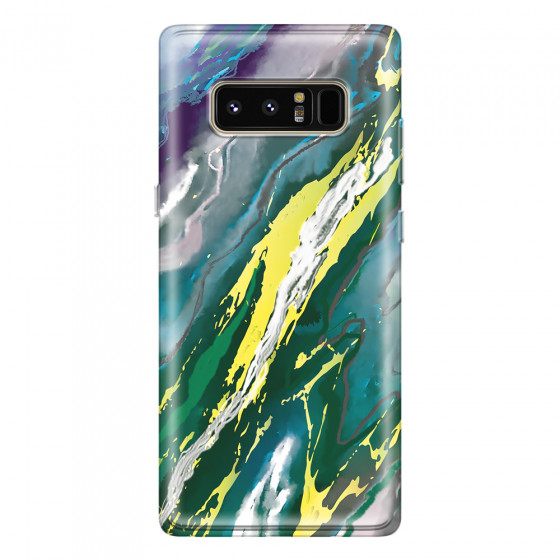 SAMSUNG - Galaxy Note 8 - Soft Clear Case - Marble Rainforest Green