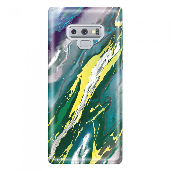 SAMSUNG - Galaxy Note 9 - Soft Clear Case - Marble Rainforest Green