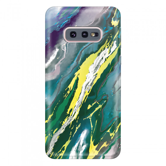 SAMSUNG - Galaxy S10e - Soft Clear Case - Marble Rainforest Green