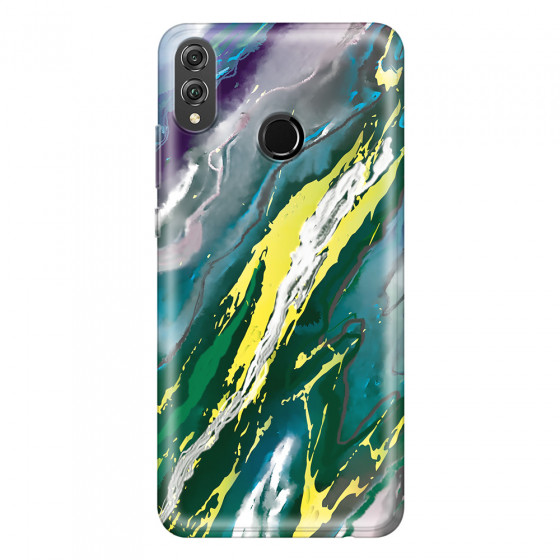 HONOR - Honor 8X - Soft Clear Case - Marble Rainforest Green