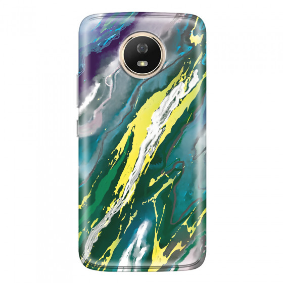 MOTOROLA by LENOVO - Moto G5s - Soft Clear Case - Marble Rainforest Green
