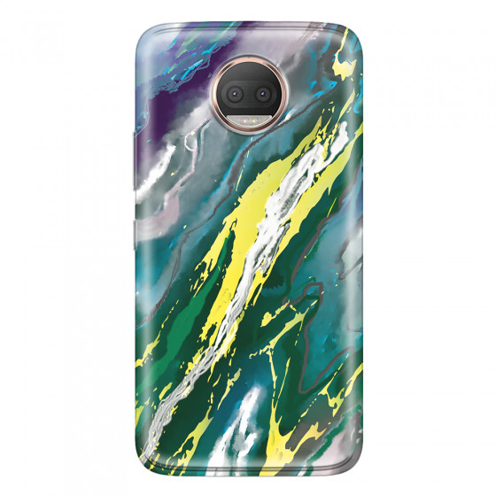 MOTOROLA by LENOVO - Moto G5s Plus - Soft Clear Case - Marble Rainforest Green