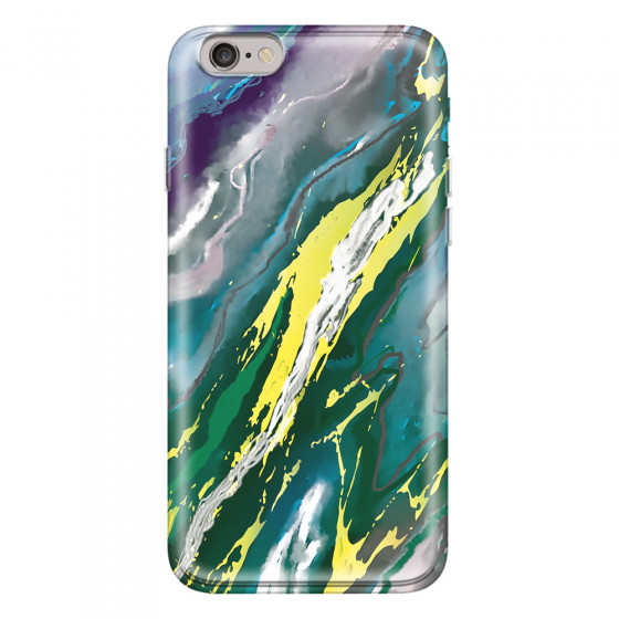 APPLE - iPhone 6S - Soft Clear Case - Marble Rainforest Green