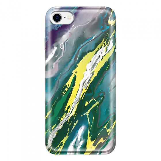 APPLE - iPhone 7 - Soft Clear Case - Marble Rainforest Green