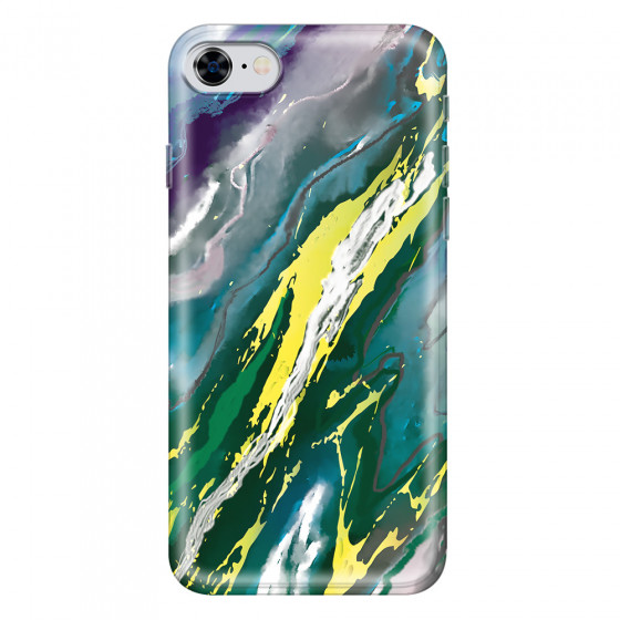 APPLE - iPhone 8 - Soft Clear Case - Marble Rainforest Green